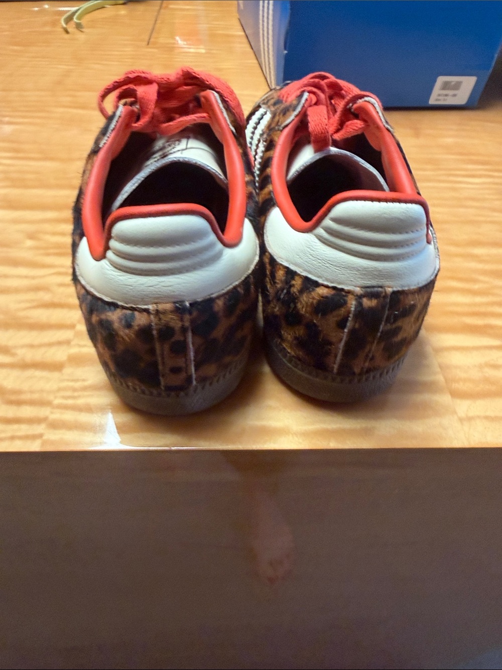 adidas Leopard Print Sneakers with Red Accents - Picture 3 of 11
